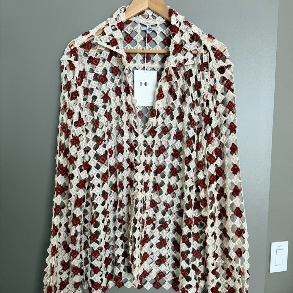 Bode Crochet Floral Top